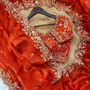 Viral Orginal Indian Fendy saree with Readymade Blouse