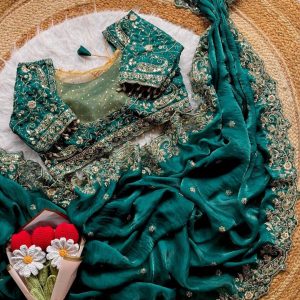 Viral Orginal Indian Fendy saree with Readymade Blouse